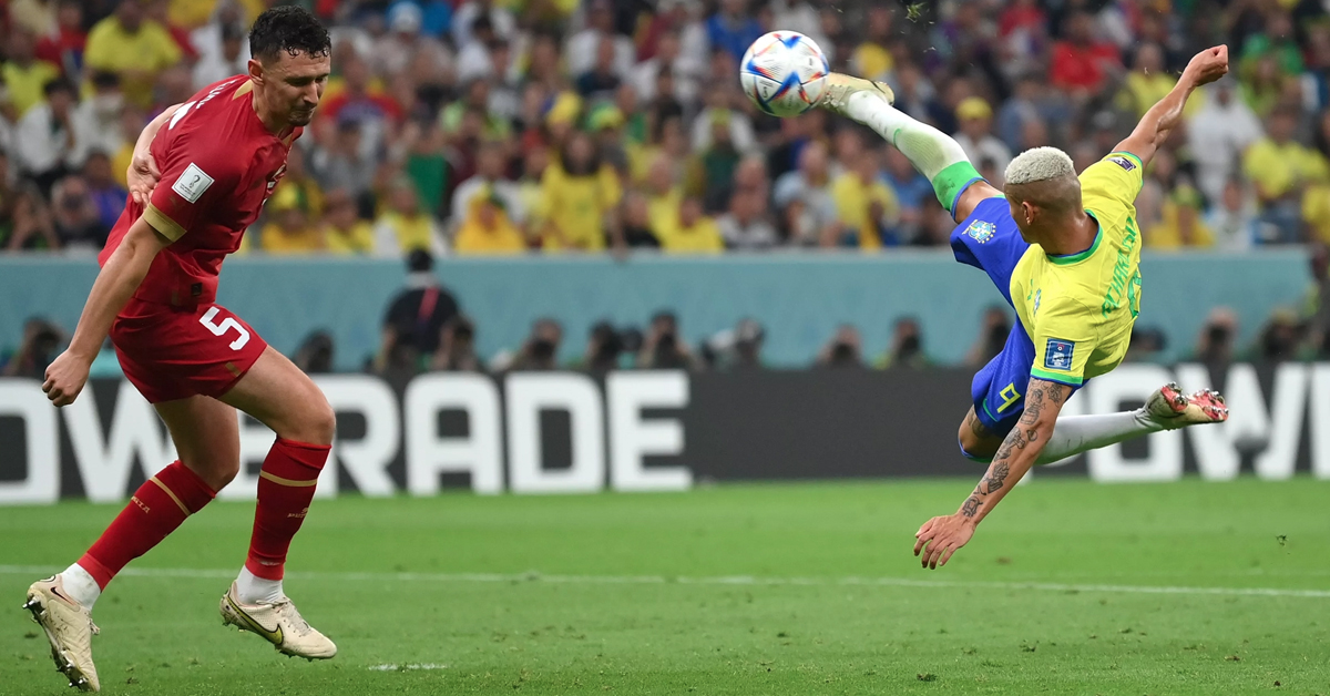 Richarlison, o Pombo, faz segundo gol do Brasil contra a Sériva